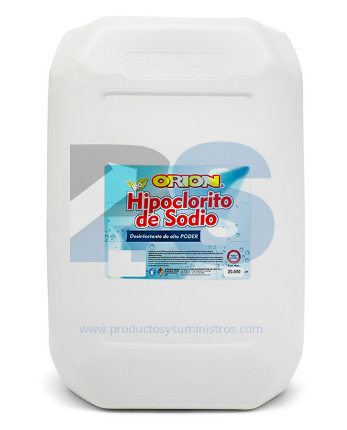 Hipoclorito 13%  ORION x 5 Galones ( 20.000 cc) 