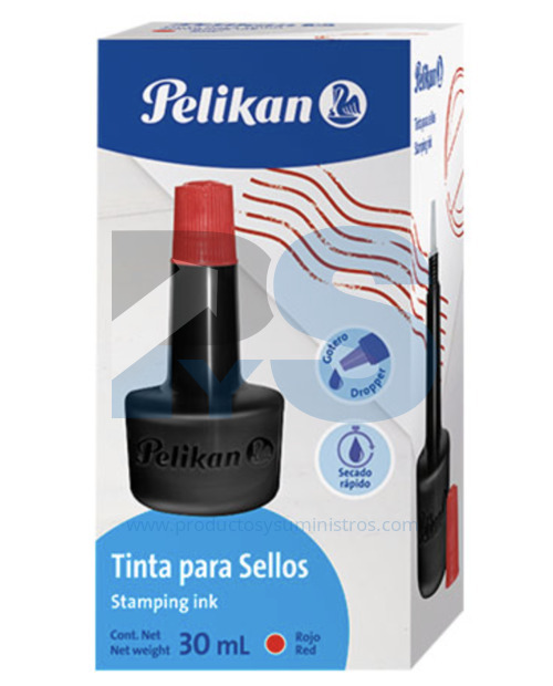 Tinta para Sellos Pelikan Roja x 30 cc 