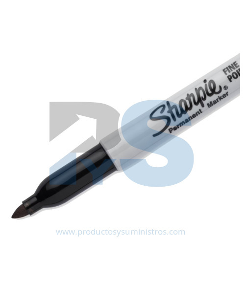 Marcador Permanente Sharpie Punta Fina Negro x 12 Unidades