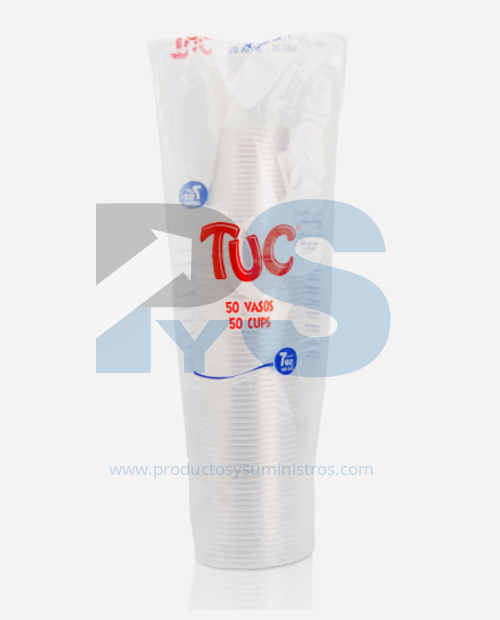Vaso Transparente Desechable Tuc 7 oz x 50 uds