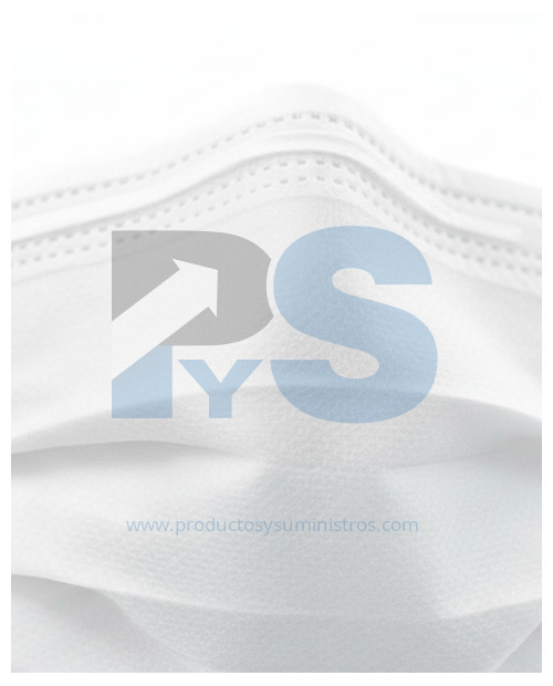 Tapabocas Facial Blanco con Elástico (Empaque individual) x 50 uds
