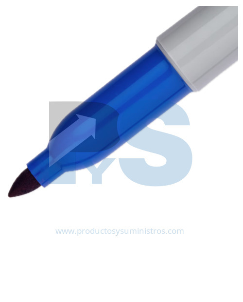 Marcador Permanente Sharpie Punta Fina Azul x 12 Unidades