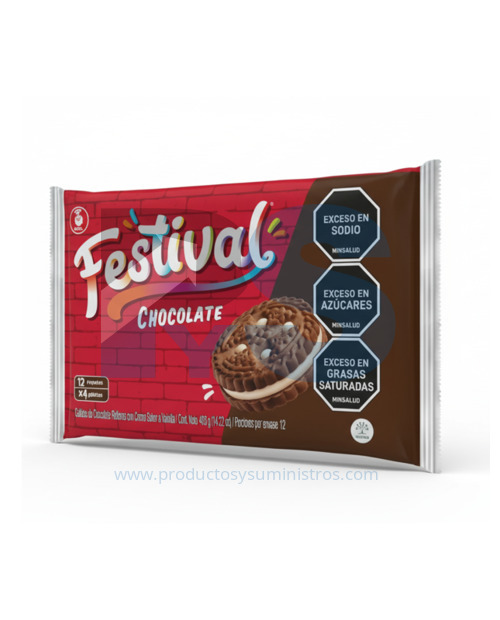 Galletas Festival Chocolate  x 12 Uds