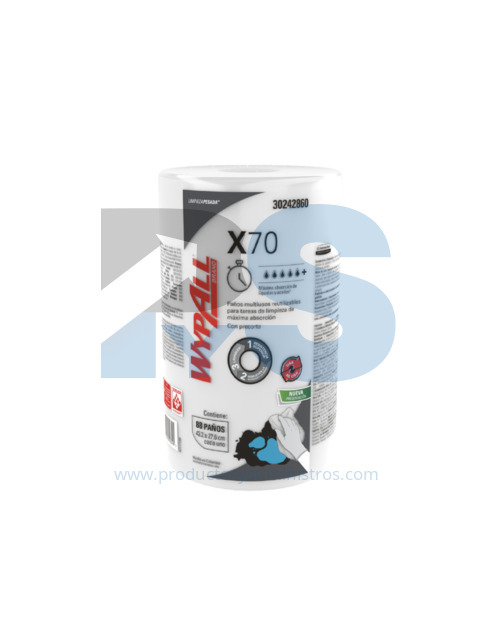 Paño Wypall X70 Liso x 88 Paños