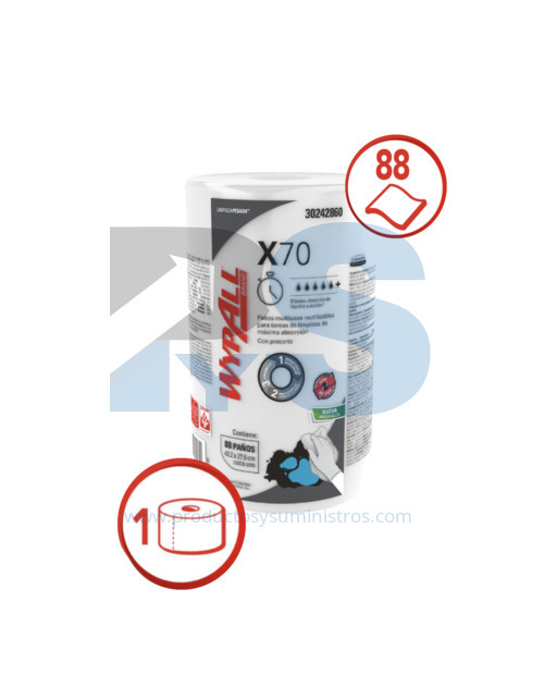 Paño Wypall X70 Liso x 88 Paños