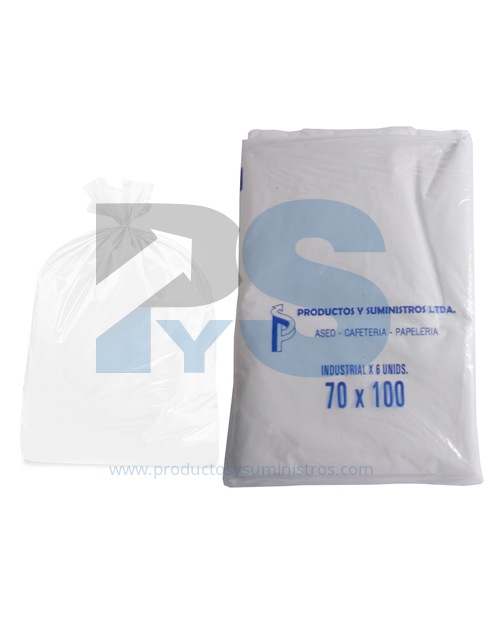 BOLSA BASURA INDUSTRIAL BLANCA X 5 UND 100 X 110 – MF INSUMOS INDUSTRIALES