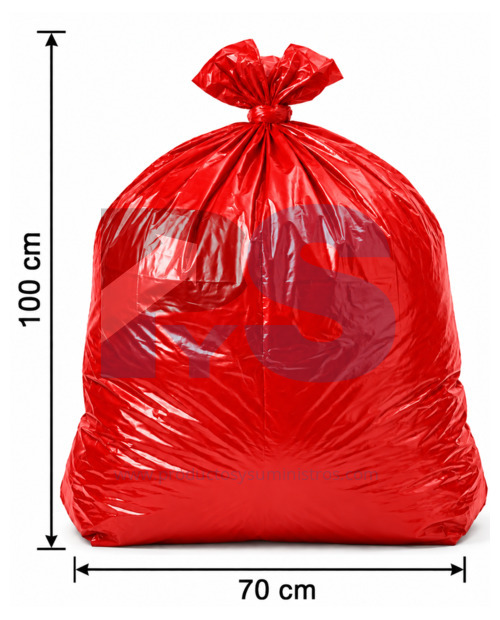 Bolsa Basura Roja 70x100 x 6 Uds