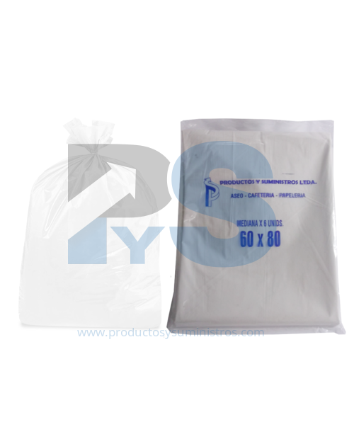 Bolsa de Basura Blanca 60*80* 6 unidades