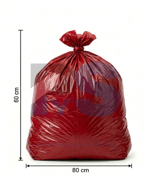 Bolsa de Basura Roja 60x80 x 6 Uds