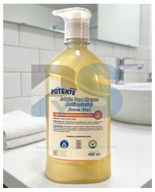 Jabón Líquido Manos Antibacterial Macecofar Ref 424 x 500ml Avena Miel