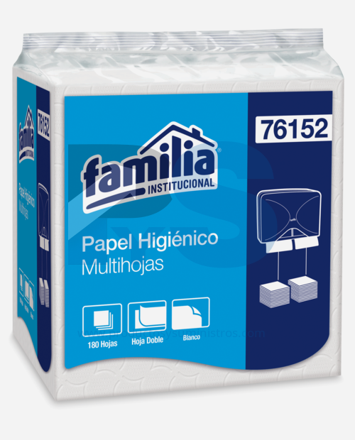Papel Higiénico Blanco Multihojas Familia Ref.76152 *180 hojas