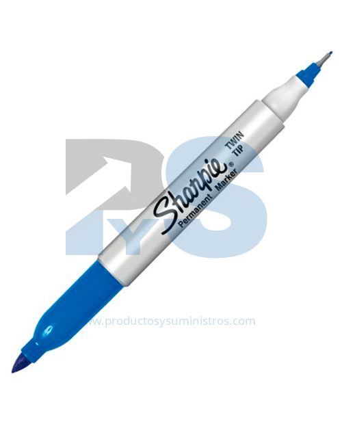 Marcador Permanente Sharpie Twin Tip Azul Doble Punta