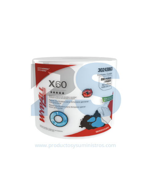 Paño Wypall X60 Jumbo Liso x 890 Paños x 300 m