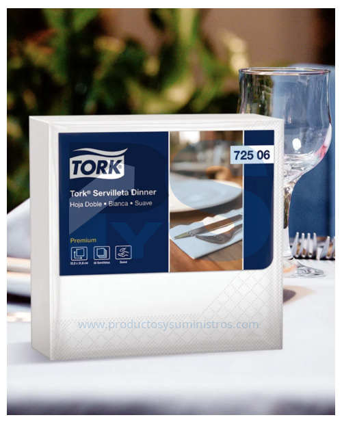 Servilleta Lujo Familia Tork Ref.72506 x 50 Uds
