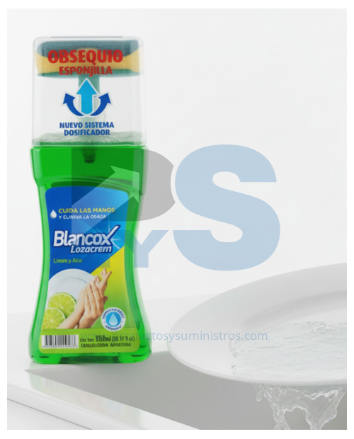 Jabón Líquido Lavaloza Lozacrem x 850 ml Limón