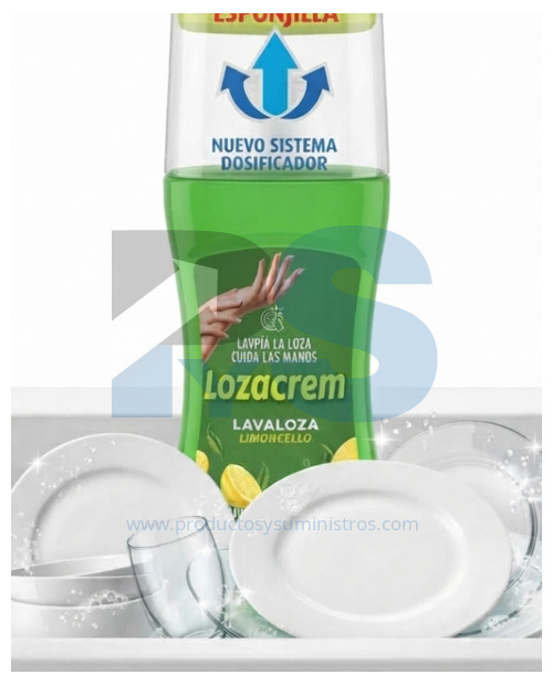 Jabón Líquido Lavaloza Lozacrem x 850 ml Limón