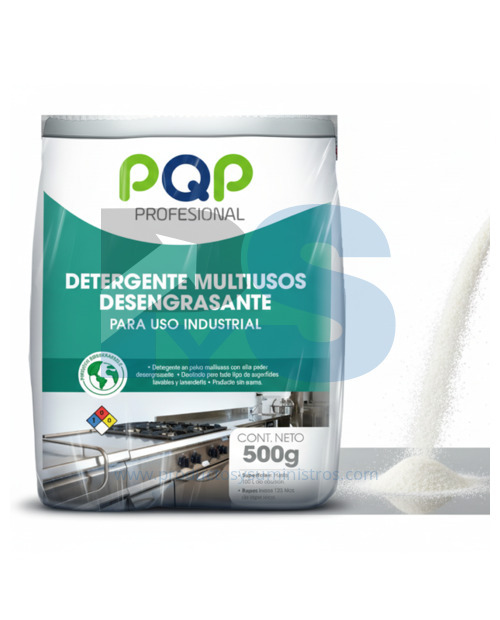 Detergente en Polvo Multiusos Desengrasante PQP x 500 g