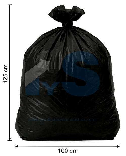 Bolsa Basura Negra 100x125 Calibre 6 x 6 Uds