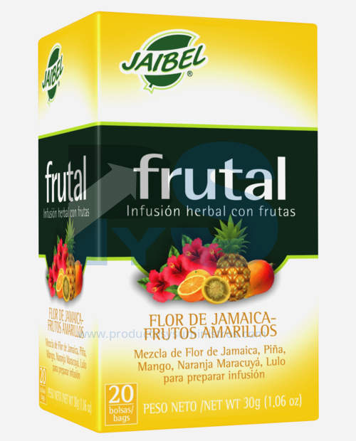 Aromática De Frutas Flor De Jamaica/Frutos Amarillos Jaibel*20 Sobres  
