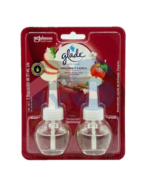 Repuesto Ambientador Glade Aceite Manzana y Canela x 2 Uds