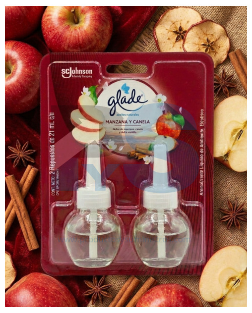 Repuesto Ambientador Glade Aceite Manzana y Canela x 2 Uds