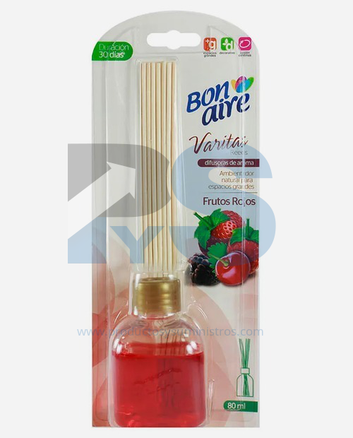 Ambientador Varitas Aromatizante 80 ml Frutos Rojos