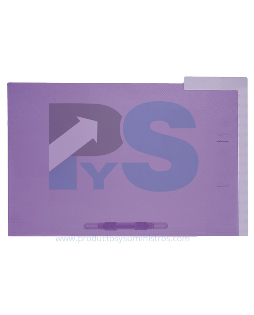 Folder Plástico Oficio + Gancho Lila