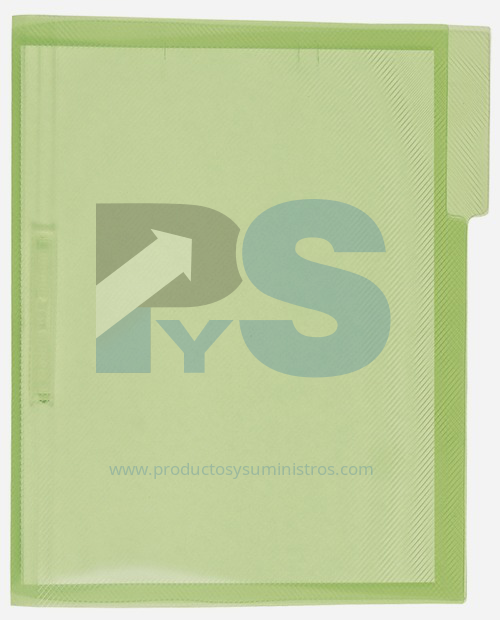 Folder Plástico Carta + Gancho Verde Ácido