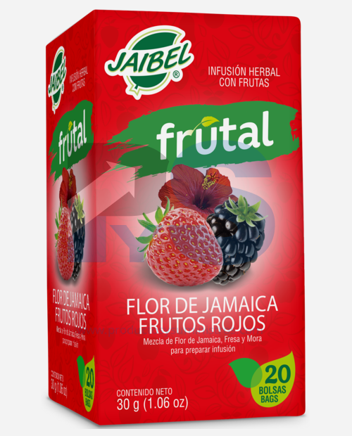 Aromatica de Frutas Flor de Jamaica/Frutos Rojos Jaibel*20 sobres