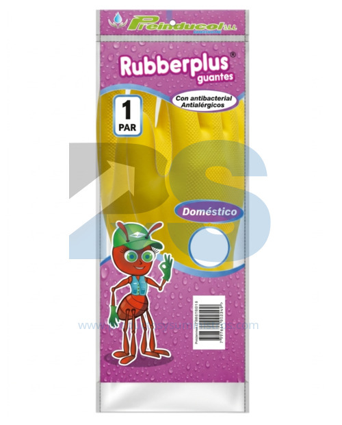 Guante Doméstico Rubberplus Amarillo