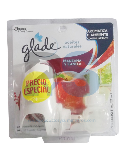 Ambientador Glade Electrico Liquido Dosificador Manzana Y Canela