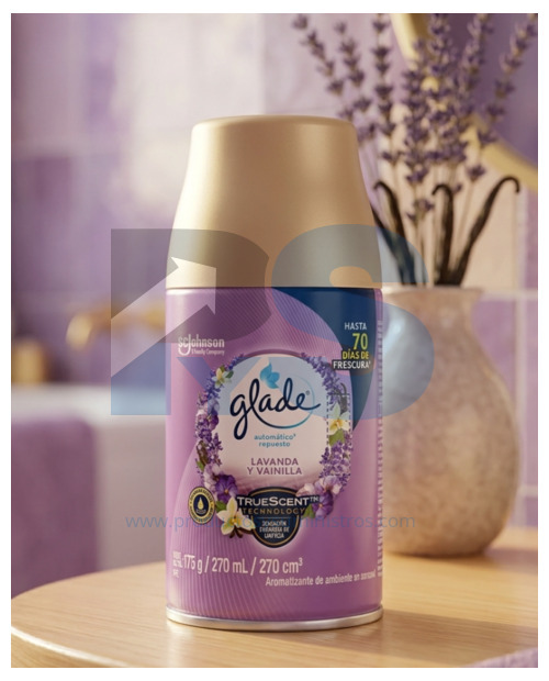 Repuesto Ambientador Glade Automatico x 270 ml Lavanda y Vainilla