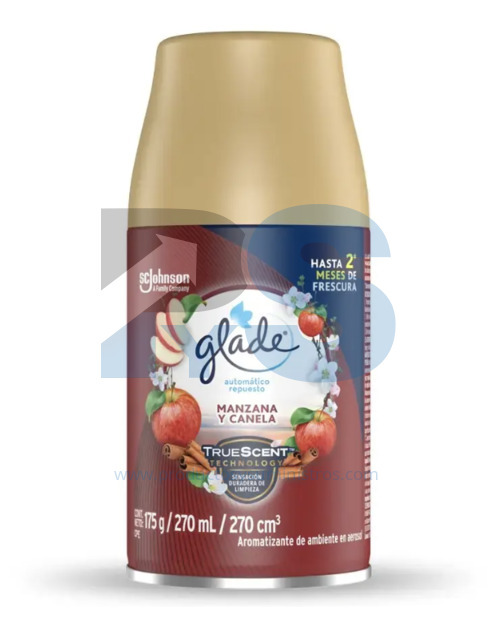 Repuesto Ambientador Glade Automático x 270 ml Manzana Canela