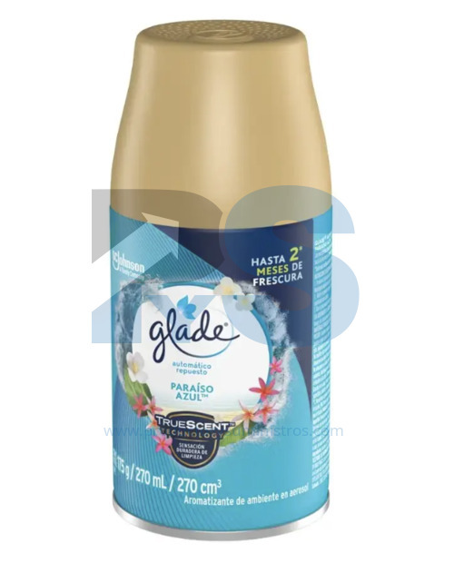 Repuesto Ambientador Glade Automatico x 270 ml Paraiso Azul