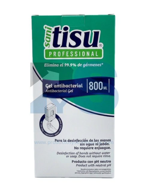 Gel Sachet Sanitisu x 800 ml Sin Dispensador