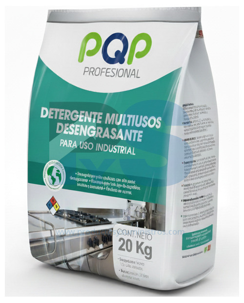 Detergente en Polvo Multiusos Desengrasante PQP x 20 Kg