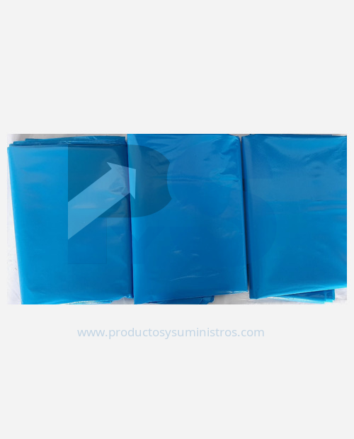 Bolsa plástica 100 x 120 CM azul calibre 3 x 6 UNDS