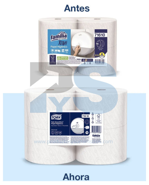 Papel Higiénico Tork SmartOne® Advanced Blanco Ref. 71610 x 4 Rollos x 200 m