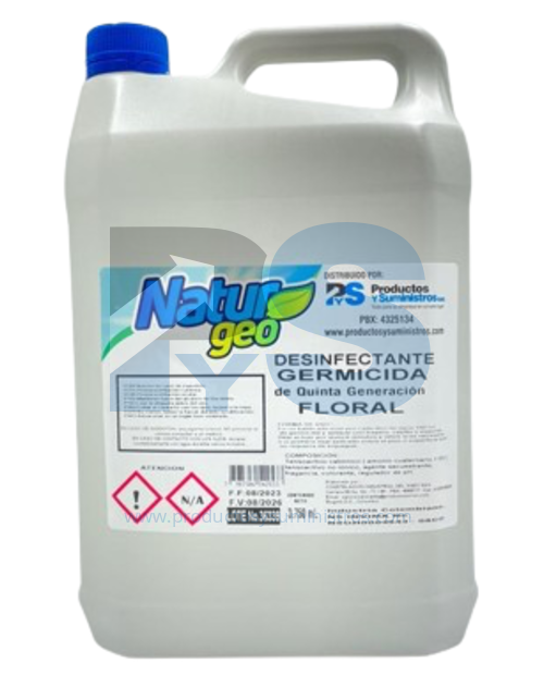 Limpiador Desinfectante Cuaternario Naturgeo x 3750 cc Floral