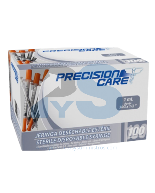 Jeringa De 1cc. Insulina Precision Care x uds