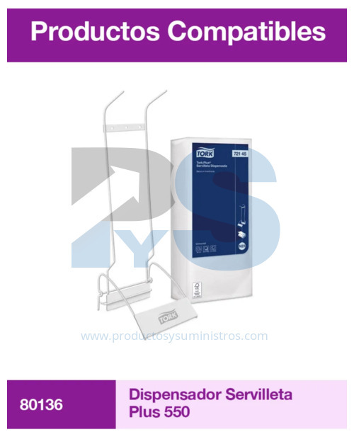 Servilleta Plus 550 Blanca Tork Ref. 72145