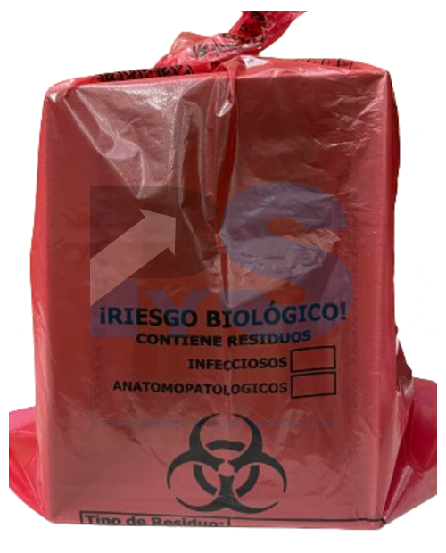 Bolsa de Basura Roja Impresa  70x90 x 6 Uds
