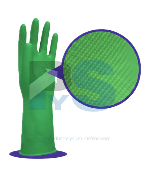 Guante Industrial RUBBERPLUS VERDE Calibre 35 Talla 8 