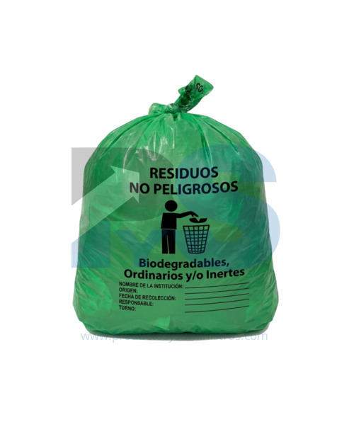 Bolsa de Basura Verde Impresa 40x55 x 6 Uds