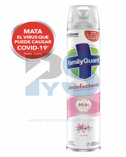 Limpiador Desinfectante Family Guard AEROSOL Floral x 400 CC