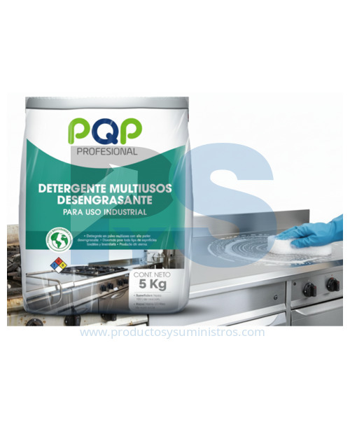 Detergente en Polvo Multiusos Desengrasante PQP x 5 Kg