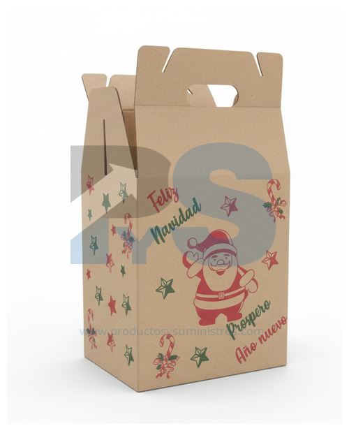 Caja de Cartón Navideña