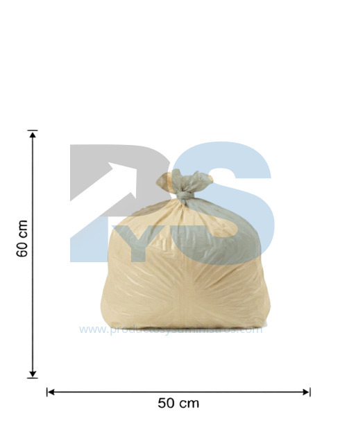 Bolsa de Basura Beige Papelera 50x60 x 6 Uds
