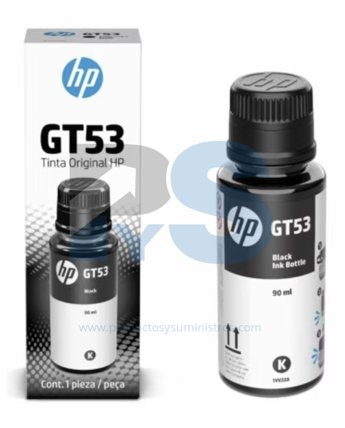 Botella de Tinta HP GT53 Negra Original