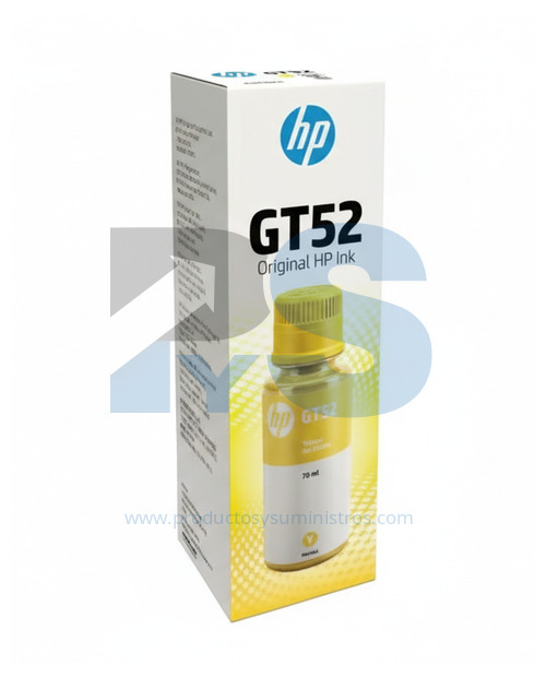 Botella de Tinta HP GT52 Amarilla Original